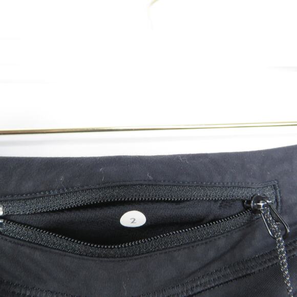 Lululemon Run Inspire Crop II Lululemon Black Cropped Leggings Floral Size 2 - Picture 8 of 11